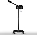Stand Professional Ozone Facial Steamer with Digital Display, Adjustable Height & Rolling Base, Timer Function, 360° Rotatable Nozzle, Hot Mist Function, Use for Home, Salon SPA (Black)