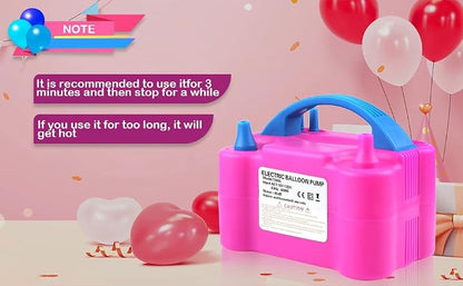 Balloon Pump Electric, 110V 600W Balloon Blower Inflator Dual Nozzle Air Pump - Image 7