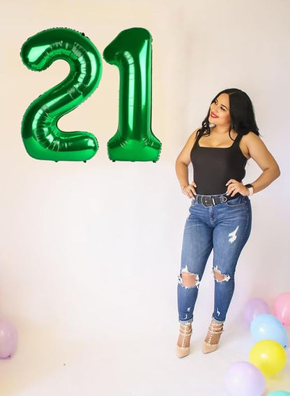 Number Balloons 20 Balloon Dark Green - Image 3