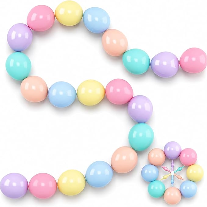 Pastel Rainbow Linking Balloons by Govpy