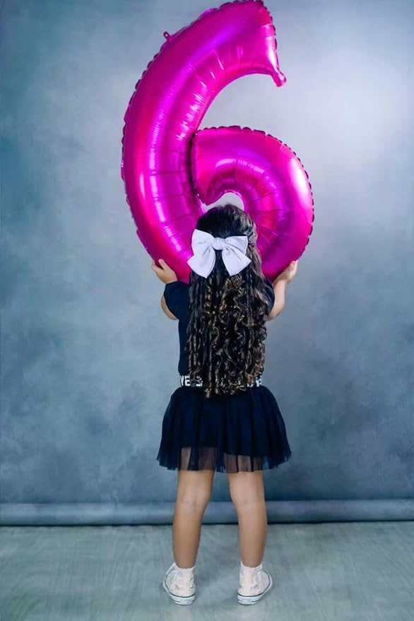 Number Balloons 40 Inch Rose Purple 5 Balloon - Image 3
