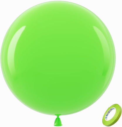 Bezente Lime Green Giant Latex Round Balloons 36 Inch 8 Pack | Green balloons by Bezente