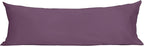 Sunflower Body Pillowcase 100% Cotton Long Pillow Cover/Case Envelope Closure 1 Pack, 21×54 inches Dark Purple, Soft and Breathable
