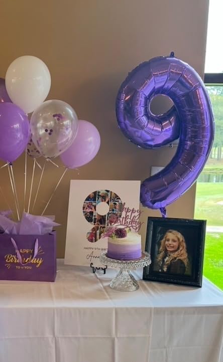 Number Balloons 19 Balloon Purple - Image 2