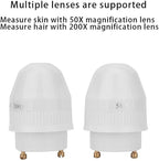 Skin Hair Analyser,5 in 50X/200xLens LCD Digital Microscope Rechargeable Portable Scalp Detector Scanner Professional Scalp Hair Follicle Oil Moisture Magnifying Detector Skin Pigment Tester,US