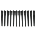 WANBY Hair Clips 12Pcs Black Durability Big Bite Alligator Clip Set Professional Plastic Hair Clips for Easy Styling and Sectioning (Duckbill)