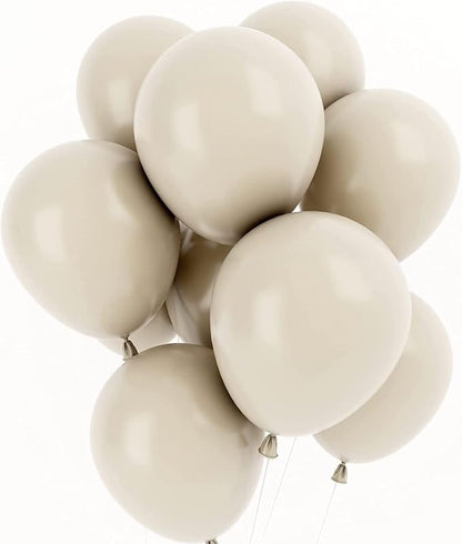 Sage Green Brown Balloon, 60 Packs 12 Inch Brown Beige Jungle Safari Wild - Image 7