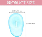 Angoily Ear Protection Tools 2Pcs Silicone Ear Covers for Hair Dye Waterproof Heat Resistant Covers for Hair Dryer and Shower 3.14X1.77X0.98 Inches Blue