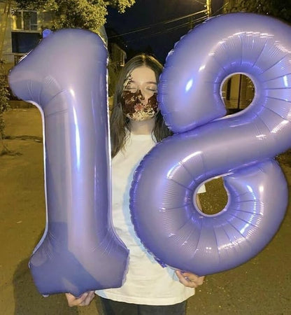 Helium Foil Lilac Number 8 Balloon 40 Inch, Mylar Eight Numbers 8 18 28 38 48 - Image 4