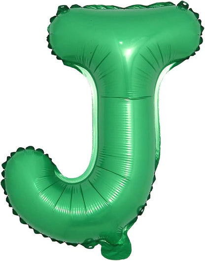 16 inch Green Alphabet Letter and Number Balloons Set Package, Aluminum Hanging by RUIANSI