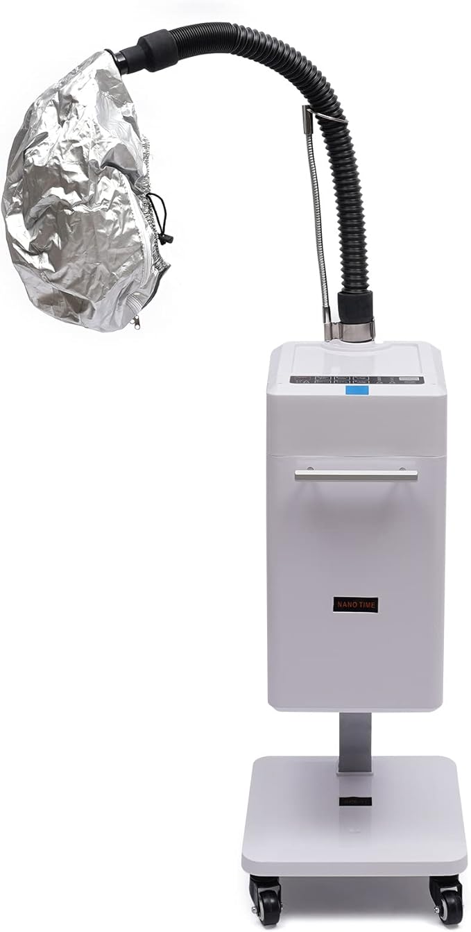 500W Professional Hair Steamer Multifunctional Nano Hair Steamer Hooded Anion Hair Color Processor Stand Up Hair Care Repairing Dyeing for Salon Spa Beauty Care Equipment