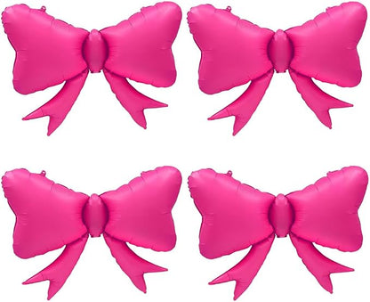 4pcs Jumbo Oversized Ribbon Balloons Coquette Bow Balloons Bow Party Coquette by Unknown