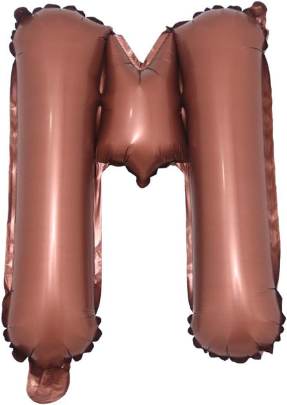 Chocolate Color Letter Number Foil balloons 1pc 16inch Alphabet Digital by RUIANSI