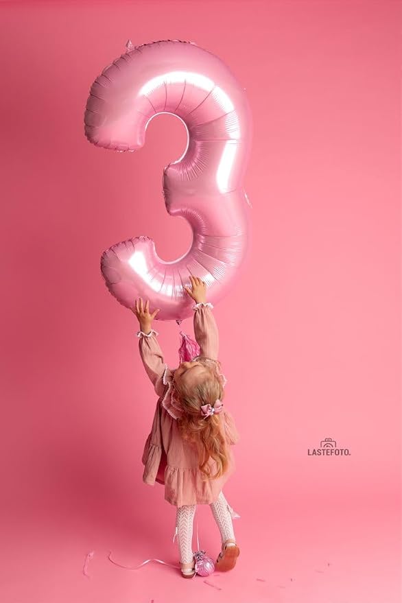 Number 2 Balloon 40 Inch Pearl Pink Balloon - Image 2