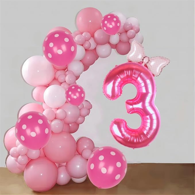 40 inch Pink Number 3 Balloon - Image 3