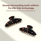 French Hair Claw Clips for Women Grils,4 Inch Strong Hold No Slip Grip Accessories Acetate Material,Not Easily Damaged,Thick or Thin Hair (Red & Black)