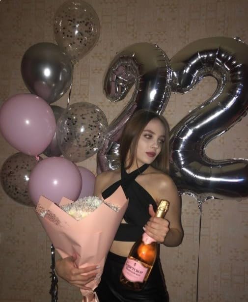 Silver Number 2 Balloon 40 inch, Balloon numbers party supplies, deco photo - Image 7