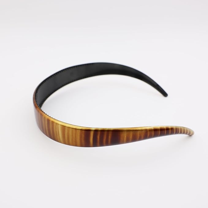 3 Pack Headbands Designed for Eyewear 0.79IN Plastic Non-Slip Headbands for Women Fashion Headbands with Teeth-Stripe