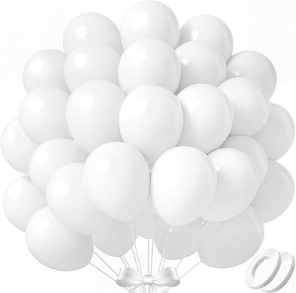110pcs White Balloons 12 Inch White Latex Balloon Garland Arch Kit by BAIBAOXIANG
