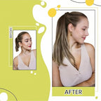 RUNATURE Ombre Ponytail Extension Human Hair Short Ponytail Human Hair Extensions with Magic Paste Ombre Brown to Caramel Blonde with Medium Brown Straight Real Hair Ponytail Extension 12 Inch 70g