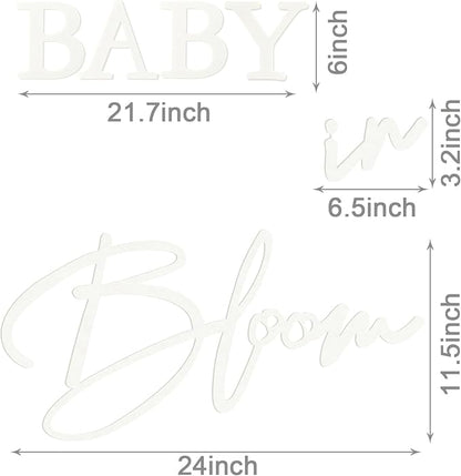 Baby in Bloom Sign, 16”x24” Felt Letter Baby Shower Sign Baby in Bloom Party - Image 2