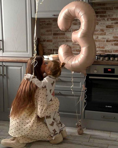 3 Balloon Number 40 Inch Light Brown Balloons - Image 2