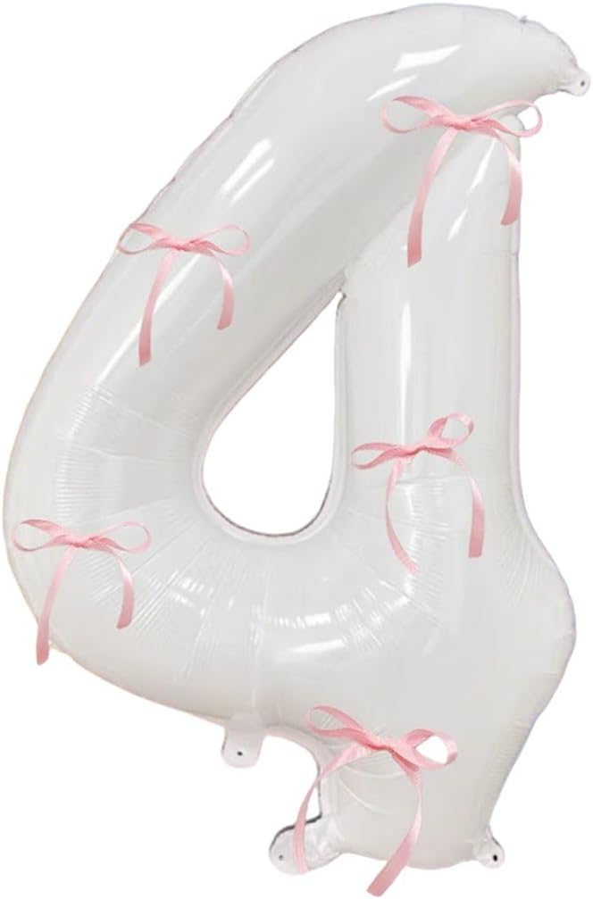 32 Inch White Number Foil Balloon by Tsangbaby