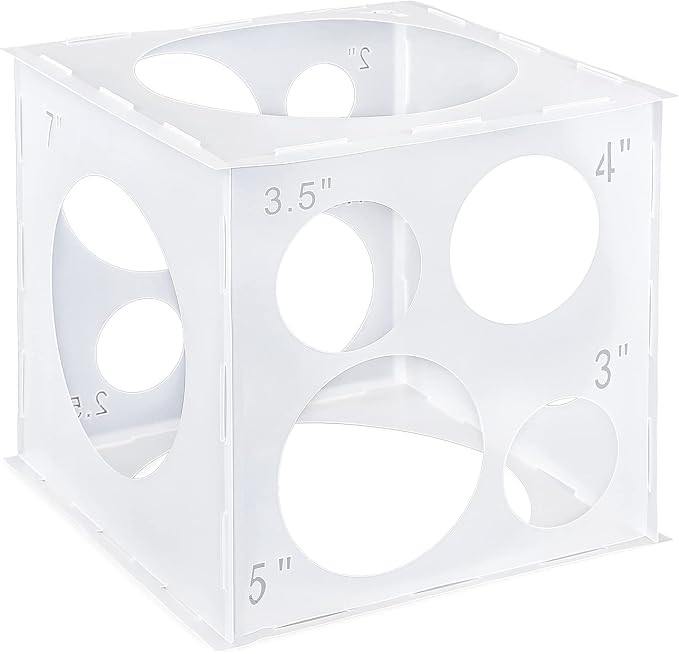 Auihiay 12 Holes Balloon Sizer Cube Box, Collapsible Plastic Balloon Sizer | by Auihiay