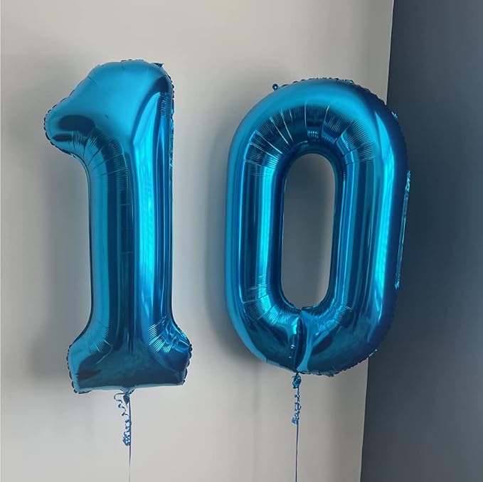 40 Inch Blue Number Balloon 1, Large Number Foil Balloons Mylar - Image 5