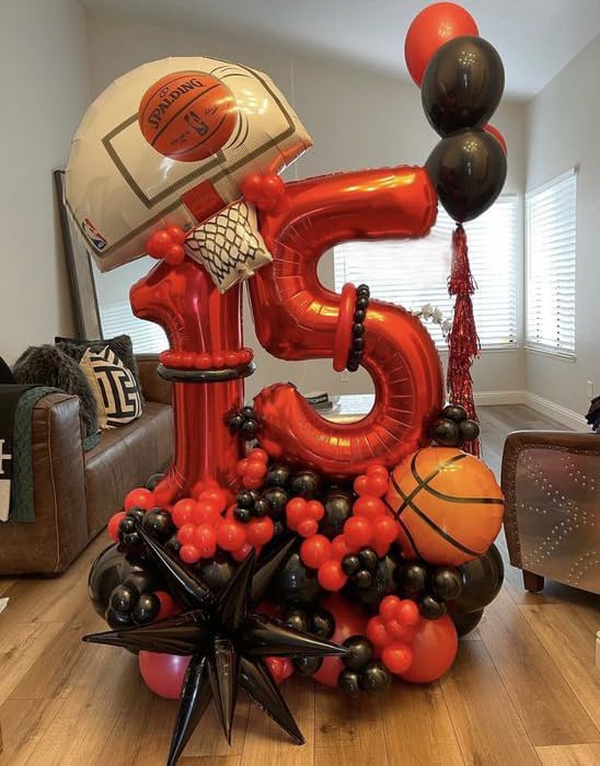 Red 6 Balloon - Number Balloon 40 Inch, 6th Red Birthday Decorations | Large - Image 7