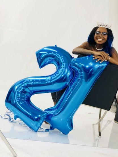 Number Balloons 11 Balloon Dark Blue - Image 3