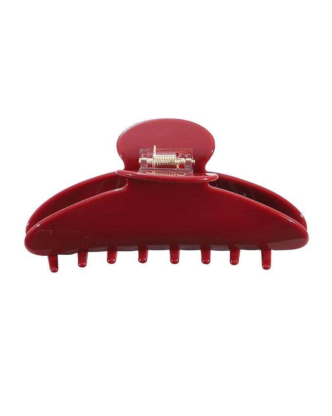 HAIMEIKANG Large Acetate 4 Inch Hair Claw Clip for Women - French Style Hair Claws for Thick Hair with Non-Slip Teeth, Hair Accessories for Updos, Buns & Ponytails