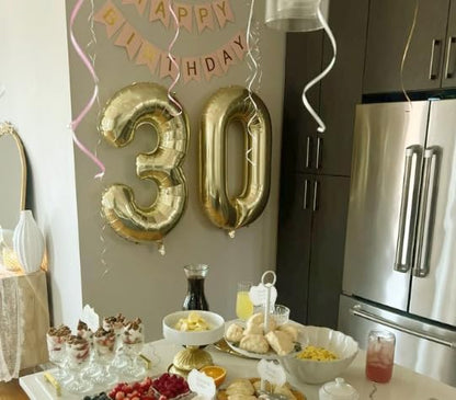 Light Gold Number 0 Balloon 40 inch, Balloon numbers party supplies, deco photo - Image 6