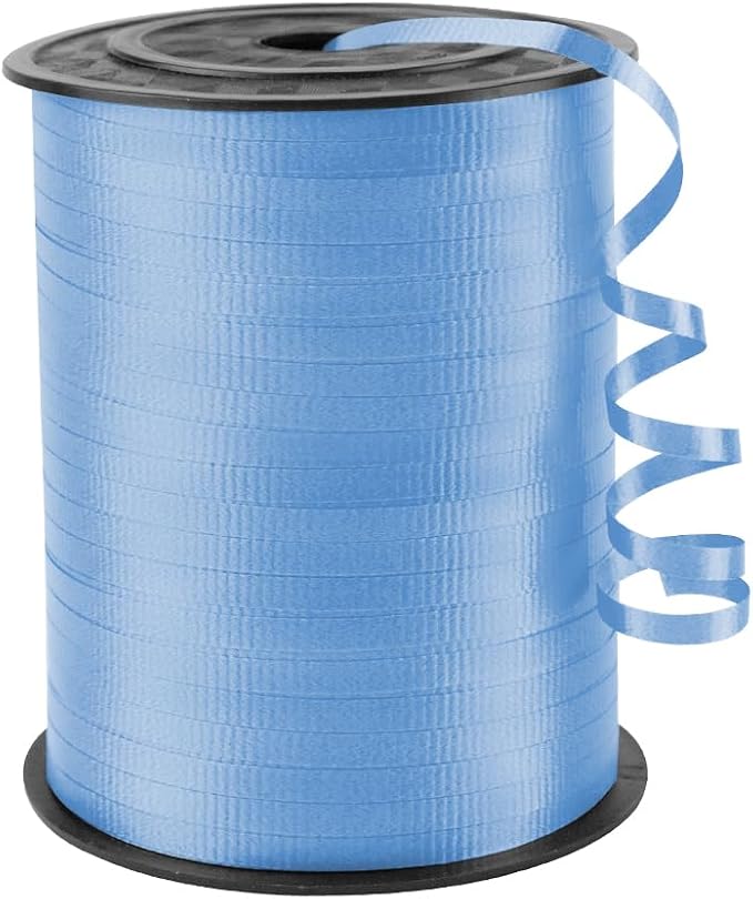 Light Blue Crimped Curling Ribbon, 1/5" Wide x 500 Yards Christmas Curling by KMERLIFE