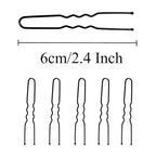 330 Count U Shaped Hair Pins for Buns, YINGFENG 2.4 inch Bun Pins Black Hair Pins for Women Girls with Storage Box, Hair Accessories for All Hair Types