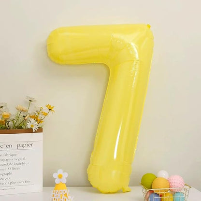 40 inch Yellow Number Balloon Giant Foil Helium Balloons Number 7 Balloon - Image 4