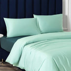 NTBAY Zippered Satin Pillow Cases for Hair and Skin, Luxury King Hidden Zipper Pillowcases Set of 2, 20x36 Inches, Cyan