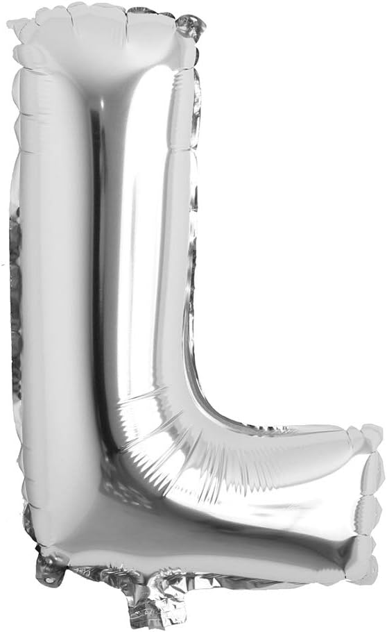 32 inch Letter Balloons Silver Alphabet Number Balloons Foil Mylar Party by REIANS