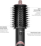SRILabs StyleWrap Pro 7-in-1 Coanda Air Hair Multi Styler Dryer Brush with Negative Ions, Lighter and Foldable Design, Quiet Brushless Motor, Aviation-Grade Aluminum, Memory Function