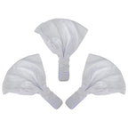 Motique Accessories Set of 3 Wide Cotton Head Band Solid Boho Yoga Style Soft Hairbands - White