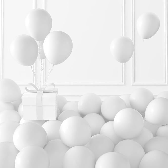 White Balloons, Birthday Decoration, Wedding Party, Baby Shower Decorations by KALOR