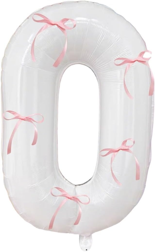32 Inch White Number Foil Balloon by Tsangbaby