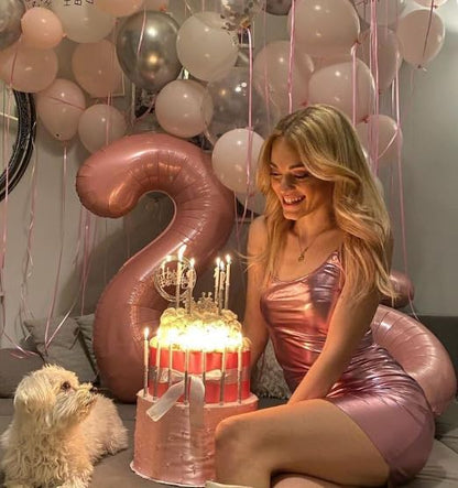 Pearl Pink Number 5 Balloon 40 inch, 5th Birthday Party Balloons Decorations | - Image 8