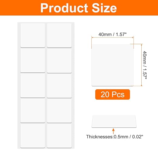 HARFINGTON 20pcs Double Sided Sticky Tape Dots, Adhesive Two Sided Nano Dots - Image 2