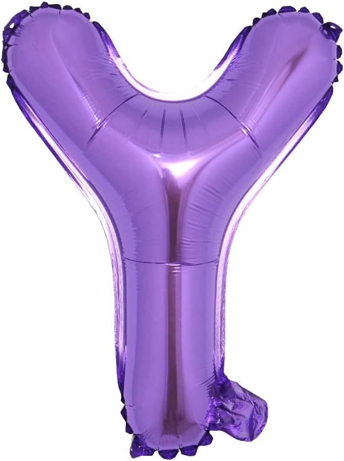 16 inch Purple Alphabet Letter and Number Balloons Set Package, Aluminum by RUIANSI