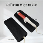 Anti-Slip Heat Resistant Mat for Hair Straightener Hair Curling Iron Pouch Portable Silicone Pad for Hair Waving Iron Hair Dryer Hair Styling Salon Tool