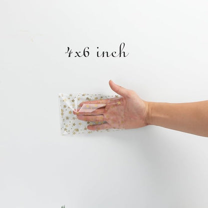 100 Pcs Star Printed 4"X6" Gift Wrap Cello Cellophane Treat Bags Party Favor - Image 5
