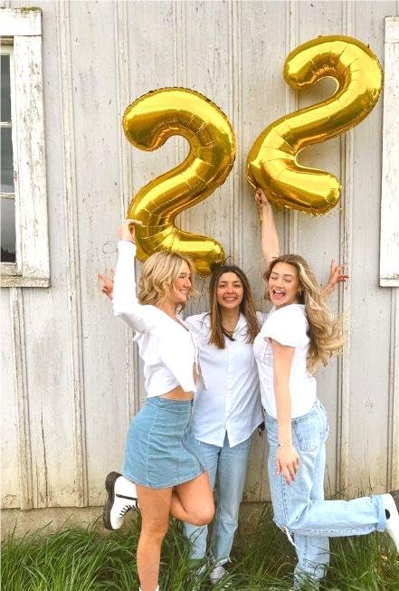 40 Inch Big Gold Number 22 Balloon Birthday Decoration, Numbers 22 Helium - Image 5