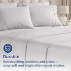 Queen Pillow Cases - 4 Pack - Super Soft Pillowcase Covers - Envelope Enclosure - Hotel Quality Pillow Protectors - Wrinkle Free, Shrink & Stain Resistant - Machine Washable - 20" x 30" (Light Grey)