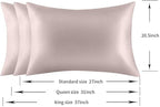100% Mulberry Silk Pillowcases Set of 2 for Hair and Skin and Super Soft and Breathable Queen Size Nature Silk Pillowcases (Queen, Apricot Gray)
